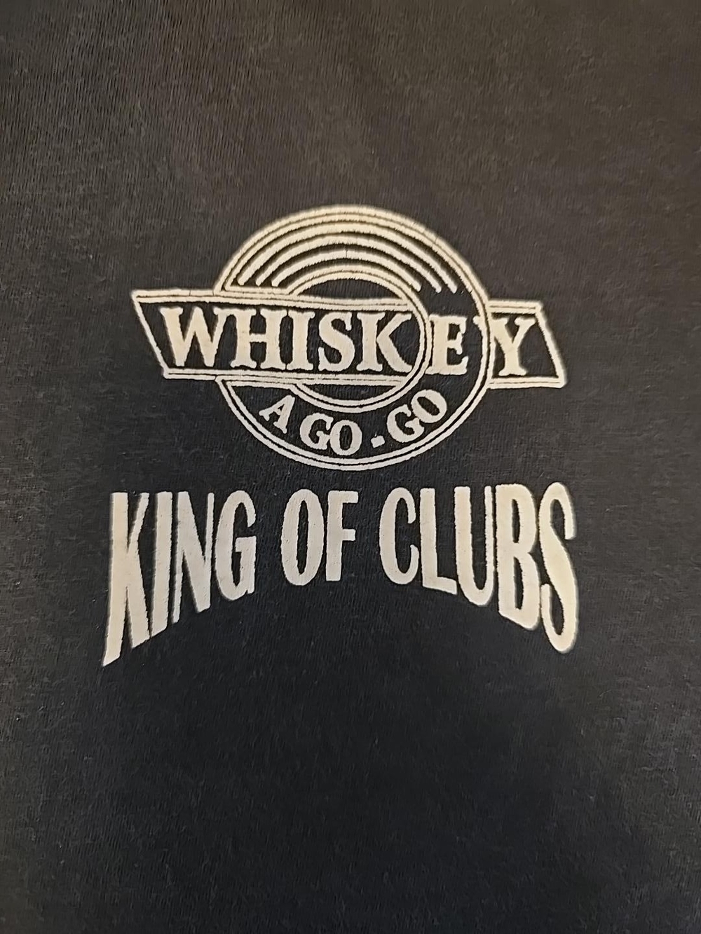 Vintage Whisky A Go Go Toronto Canada King of Clubs T Shirt Sun Flag XL/TG